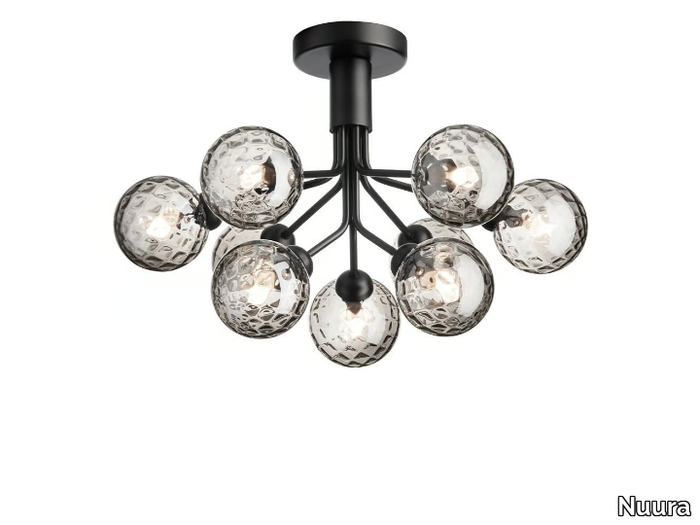 APIALES 9 OPTIC - LED blown glass ceiling lamp _ Nuura