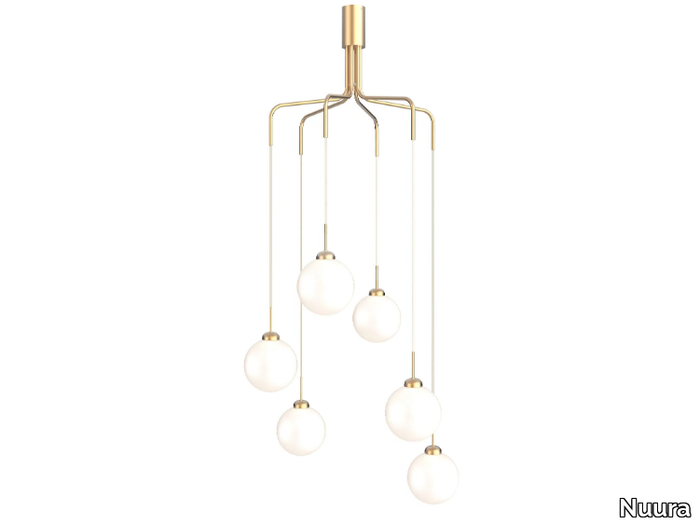 APIALES CLUSTER 6 - Blown glass chandelier _ Nuura