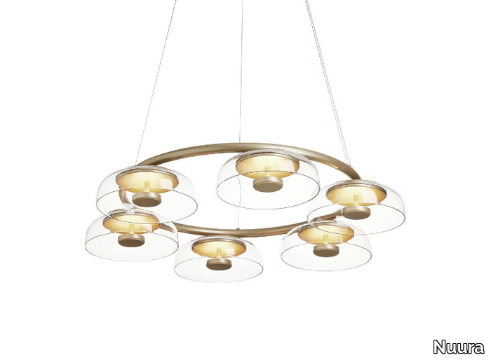 BLOSSI 6 - LED blown glass pendant lamp _ Nuura