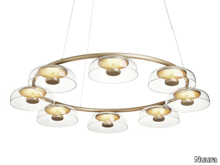 BLOSSI 8 - LED blown glass pendant lamp _ Nuura