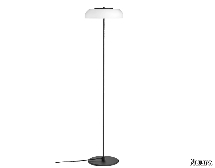 BLOSSI BLACK - LED opal glass floor lamp _ Nuura