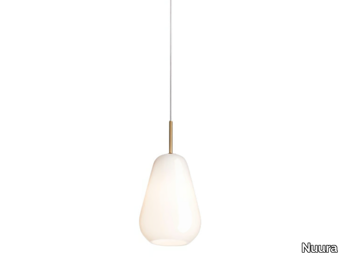 ANOLI 1 SMALL OPAL - Blown glass pendant lamp _ Nuura