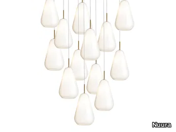 ANOLI 13 OPAL - Blown glass pendant lamp _ Nuura