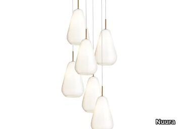 ANOLI 6 OPAL - Blown glass pendant lamp _ Nuura