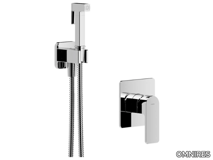 BARETTI SYSBABI1X - Wall-mounted bidet mixer with spray _ OMNIRES