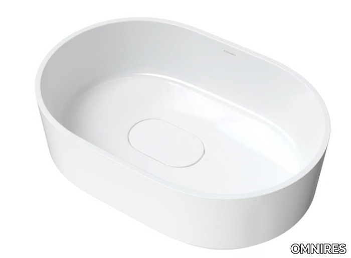 CADENCE M+ CADENCE620 - Oval countertop composite material washbasin _ OMNIRES