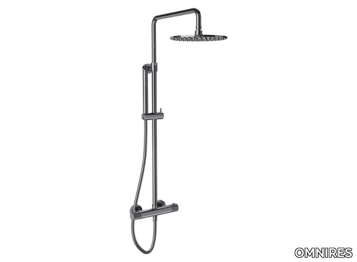 CONTOUR CT8044 - Thermostatic shower panel with overhead shower and hand shower _ OMNIRES