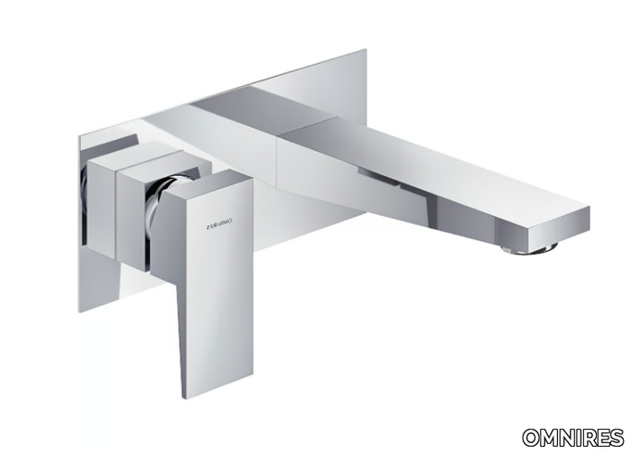 FRESH FR7115 - Wall-mounted washbasin mixer with plate _ OMNIRES