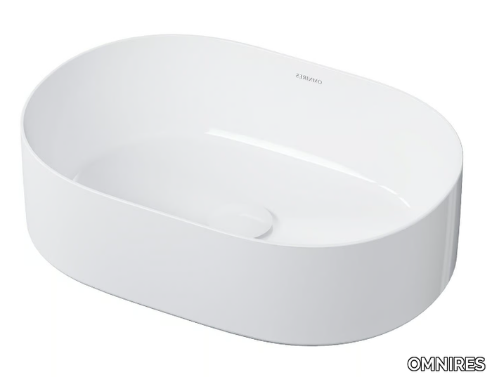 MESA MESA460/MESA530 - Oval countertop Ceramic materials washbasin _ OMNIRES