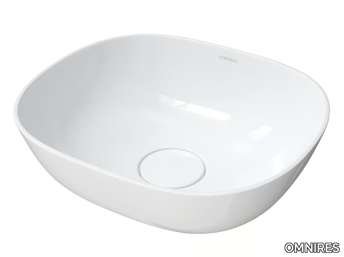 SILK M+ SILK400/SILK500 - Oval countertop composite material washbasin _ OMNIRES