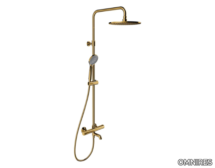 Y Y1234AL - Thermostatic bathtub set with hand shower and overhead shower _ OMNIRES