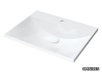 NAXOS M+ NAXOSF600 - Inset composite material washbasin _ OMNIRES