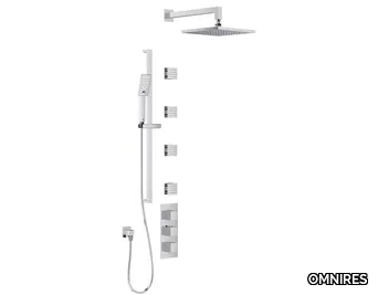 FRESH SYSFR12X - Thermostatic shower set with overhead shower and hand shower _ OMNIRES