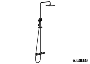 UNI Y1244N - Thermostatic shower panel with overhead shower and hand shower _ OMNIRES