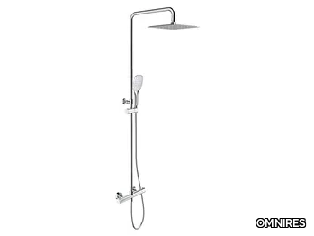 UNI Y1244D - Thermostatic shower panel with overhead shower and hand shower _ OMNIRES