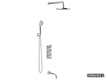 Y SYSYS02X - Thermostatic bathtub set with hand shower and overhead shower _ OMNIRES