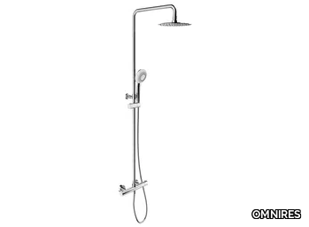 Y Y1244X/6 - Thermostatic shower panel with overhead shower and hand shower _ OMNIRES