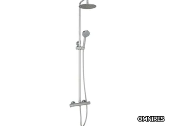 Y Y1244XO - Thermostatic shower panel with overhead shower and hand shower _ OMNIRES