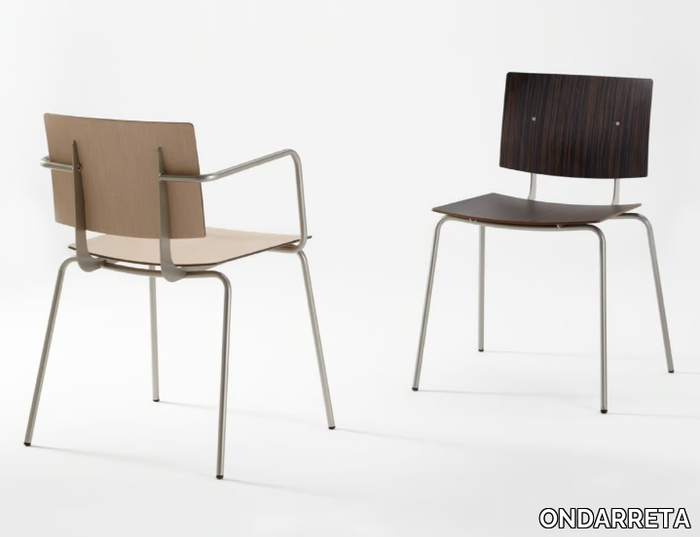 DON - Wooden chair with armrests _ ONDARRETA