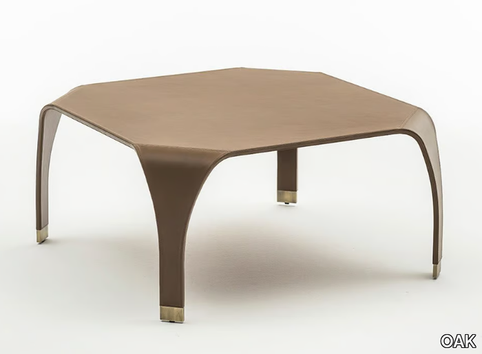 SEMPIONE SC5089 - Low leather coffee table _ OAK