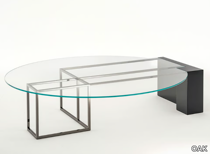 BRERA SC5045/PV - Low wood and glass coffee table _ OAK