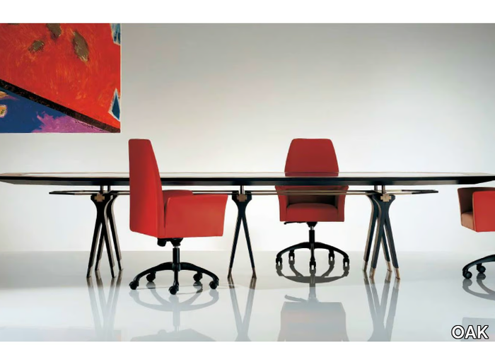 SC1013/A - Oval wood and glass table _ OAK