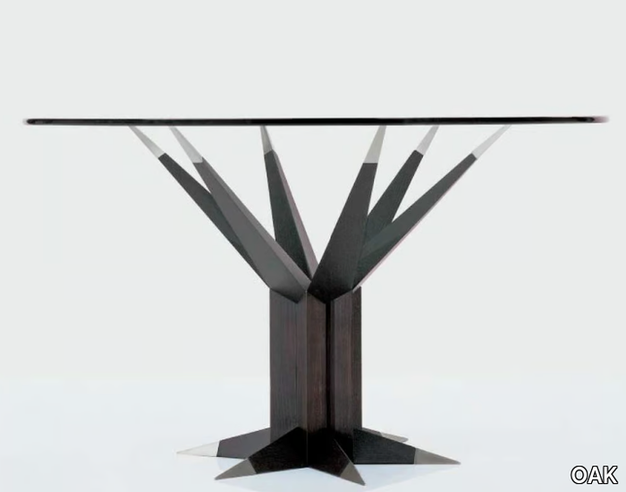 ENERGIA - Wood and glass meeting table _ OAK