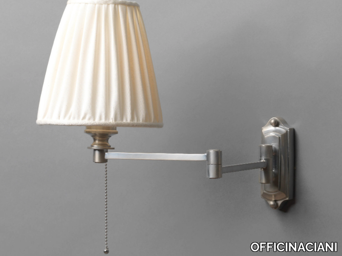 FARETTO QUADRO - Brass wall lamp with swing arm _ OFFICINACIANI