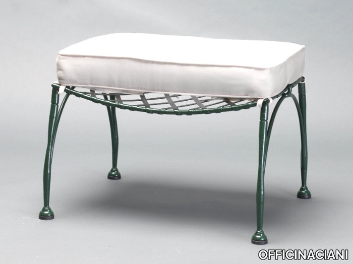 FLORIO - Rectangular stainless steel garden footstool _ OFFICINACIANI