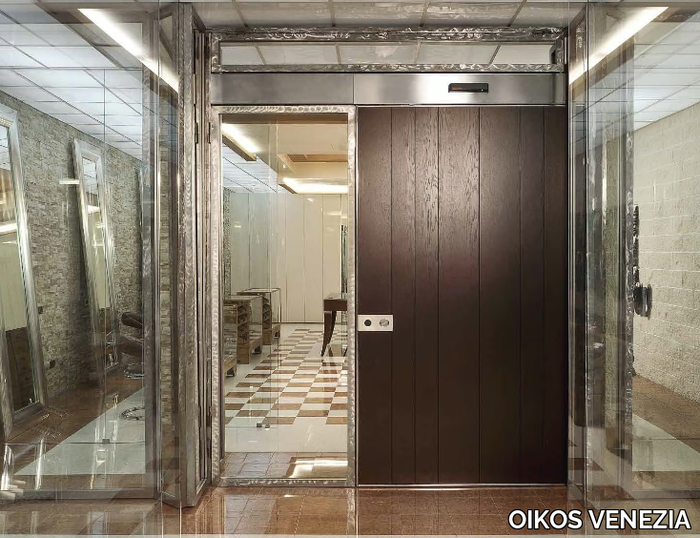 VELA - Sliding wooden safety door _ OIKOS VENEZIA