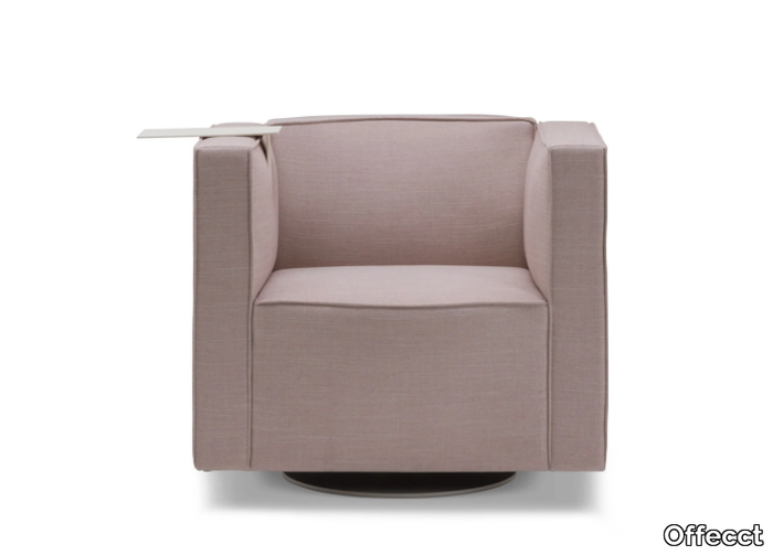 PAULINE - Swivel fabric easy chair with armrests _ Offecct
