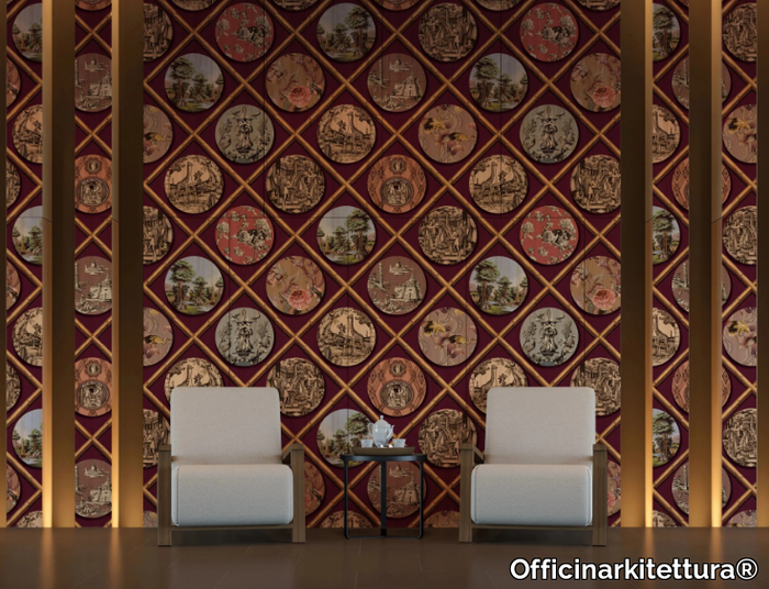 BAMBOO BURGUNDY - Wallpaper / wall tiles _ Officinarkitettura®