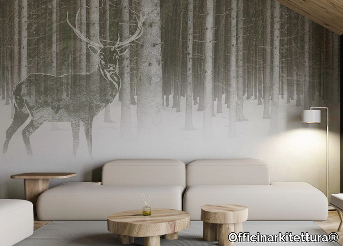 IL CERVO NEL BOSCO - Wall tiles / wallpaper _ Officinarkitettura®