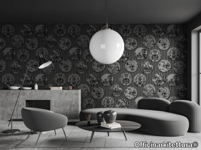 SOUVENIRS DE VOYAGE BLACK - Wallpaper / wall tiles _ Officinarkitettura®