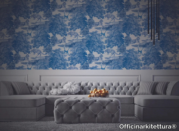 TOILE DE JOUY BLUE - Wallpaper / wall tiles _ Officinarkitettura®