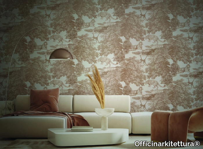 TOILE DE JOUY SEPPIA - Wallpaper / wall tiles _ Officinarkitettura®