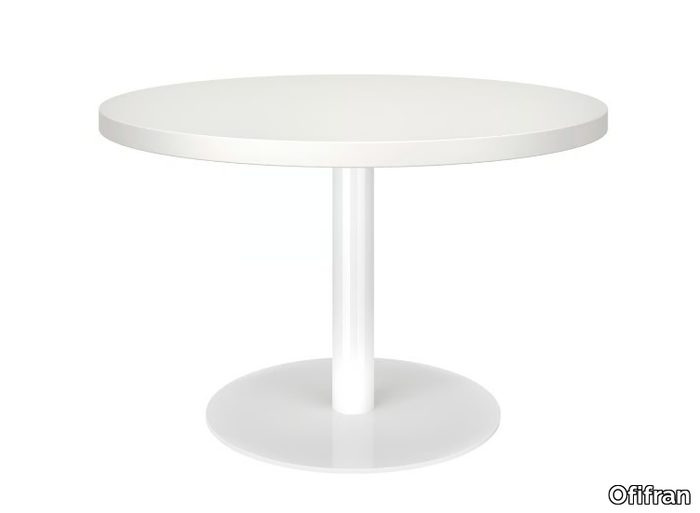 COMMON ELEMENTS - Round melamine-faced chipboard meeting table _ Ofifran