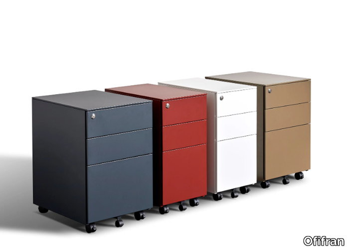 COMMON ELEMENTS - Metal filing cabinet with castors _ Ofifran