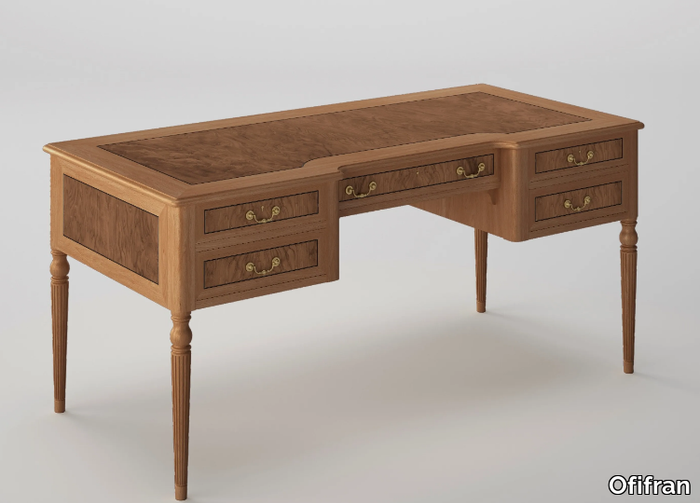 ART&MOBLE - Rectangular wood veneer workstation desk _ Ofifran