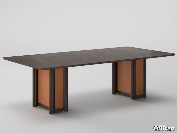 ARTDECO - Rectangular wood veneer meeting table _ Ofifran