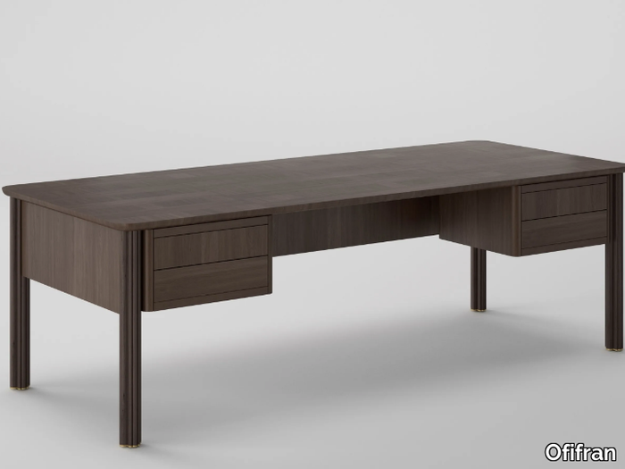 ARTDECO - Rectangular wood veneer workstation desk _ Ofifran