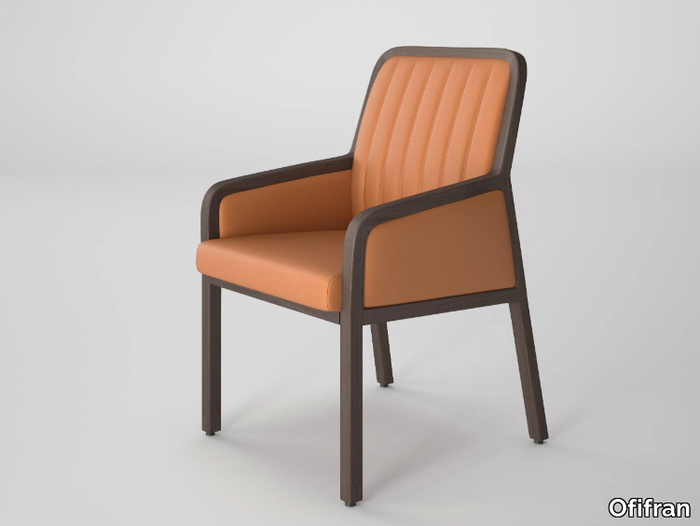 ILIUS - Leather office chair with armrests _ Ofifran