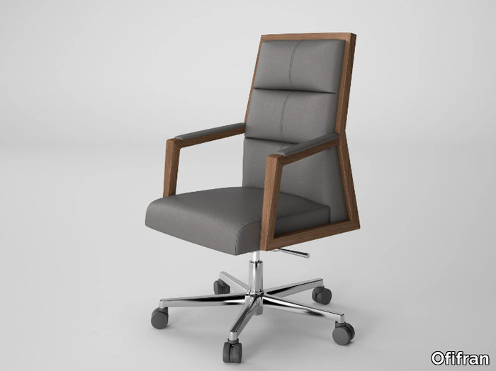 SQUARE - Medium backrest executive chair with aluminium base _ Ofifran