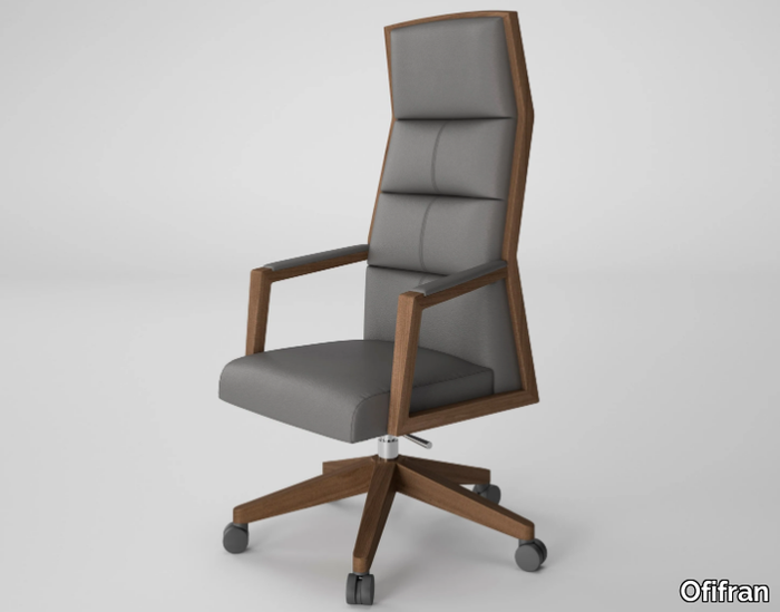 SQUARE - High-back executive chair with aluminium base _ Ofifran