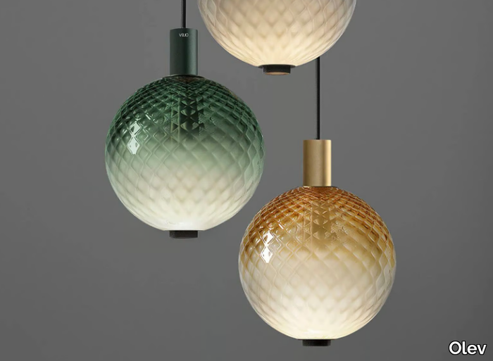 BEAM STICK NUANCE 'BALLOTON EDITION' - Blown glass pendant lamp _ Olev