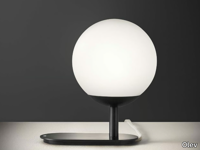 LA PALLINA - LED aluminium table lamp with dimmer _ Olev