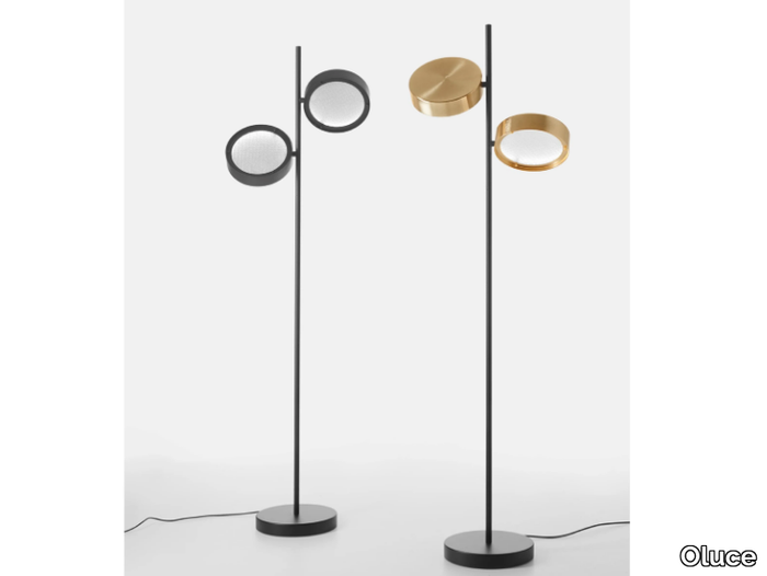 BERLIN - Adjustable metal floor lamp with dimmer _ Oluce