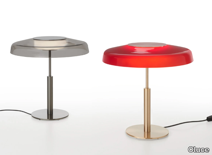 DORA - Metal and glass table lamp _ Oluce