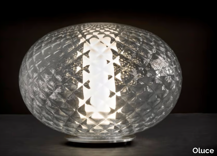 RECUERDO - 284 - LED glass and aluminium table lamp _ Oluce