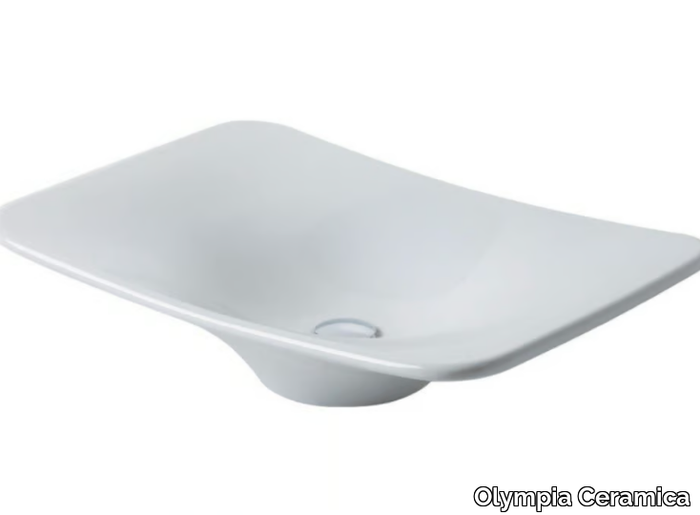 FORMOSA 2.0 - Countertop rectangular ceramic washbasin _ Olympia Ceramica